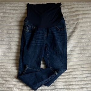 Stylish Dark Blue Maternity Skinny Jeans